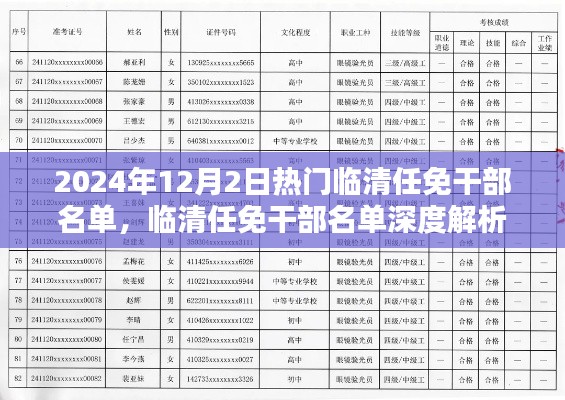 临清任免干部名单深度解析，特性、体验、竞品对比与用户群体分析（2024年12月）