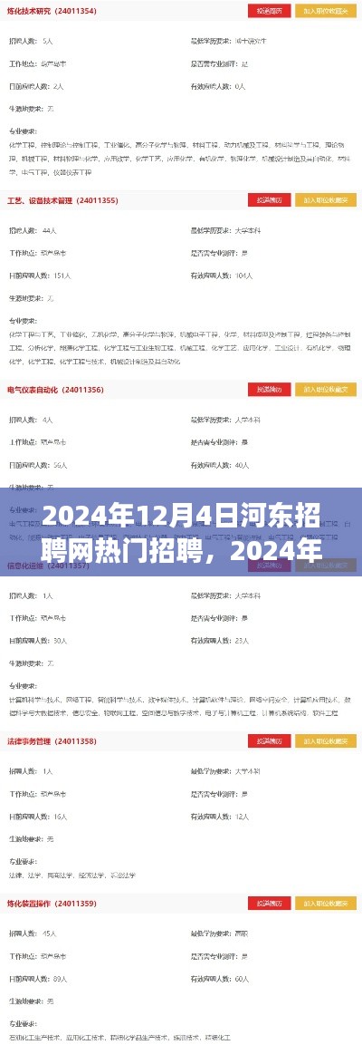 河东招聘网热门职位解析，引领未来的职业机遇盛宴