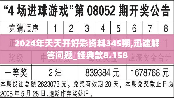 2024年天天开好彩资料345期,迅速解答问题_经典款8.158