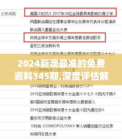 2024新澳最准的免费资料345期,深度评估解析说明_10DM12.178