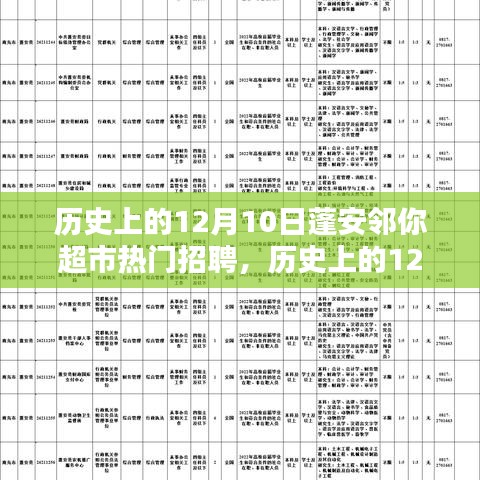 历史上的12月10日蓬安邻你超市招聘热点解析