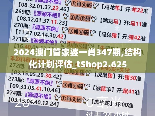 2024澳门管家婆一肖347期,结构化计划评估_tShop2.625