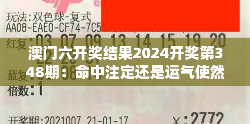 澳门六开奖结果2024开奖第348期：命中注定还是运气使然