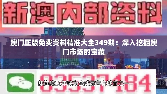 澳门正版免费资料精准大全349期：深入挖掘澳门市场的宝藏