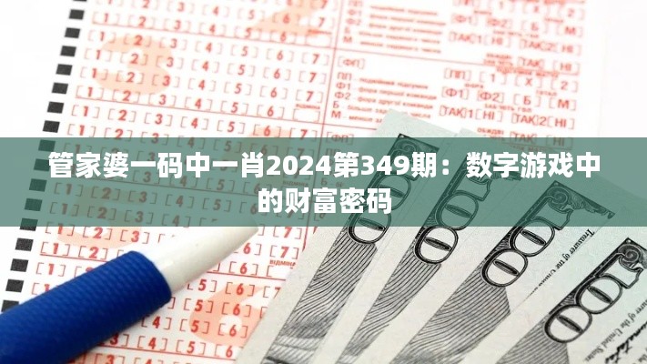 管家婆一码中一肖2024第349期：数字游戏中的财富密码