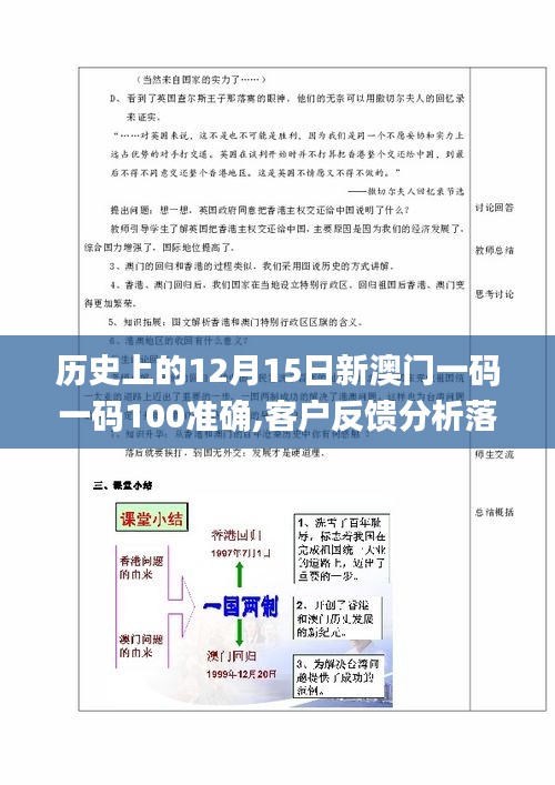 历史上的12月15日新澳门一码一码100准确,客户反馈分析落实_影像版8.257