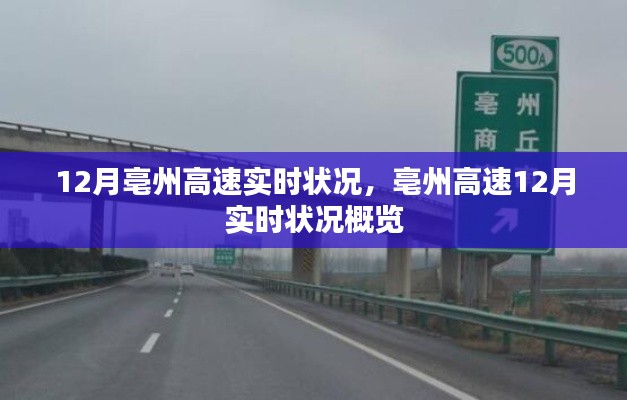 亳州高速12月实时状况概览，最新路况信息汇总