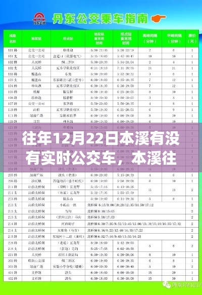 本溪往年12月22日实时公交车查询指南，轻松掌握公交信息全攻略！