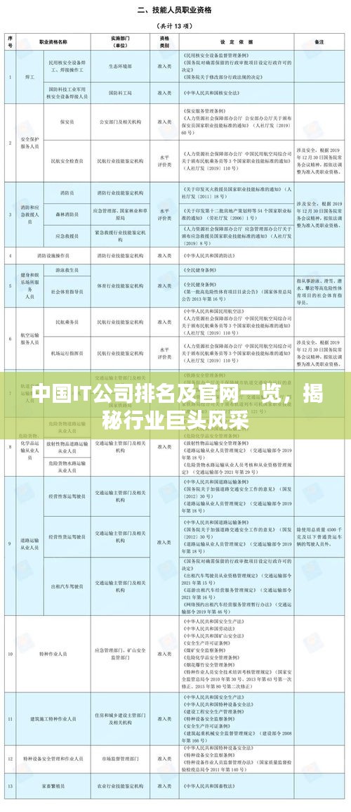 中国IT公司排名及官网一览，揭秘行业巨头风采